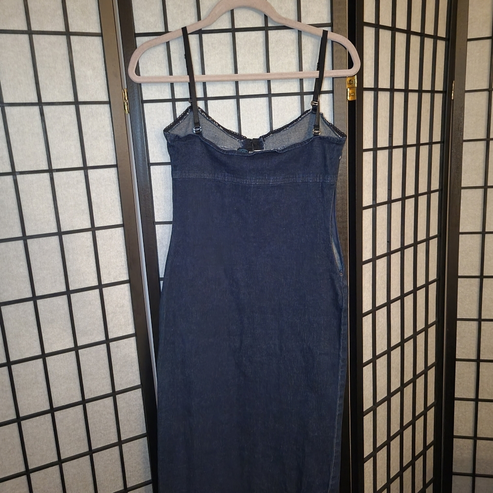 Vintage Steve Madden denim wiggle dress!!!! - Picture 4 of 9
